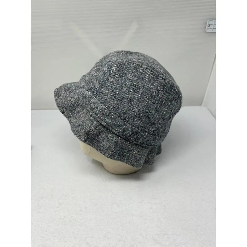 Vtg Hats of Ireland Bucket Hat Donegal Wool Tweed Size 7 1/8 Ireland Gray‎
